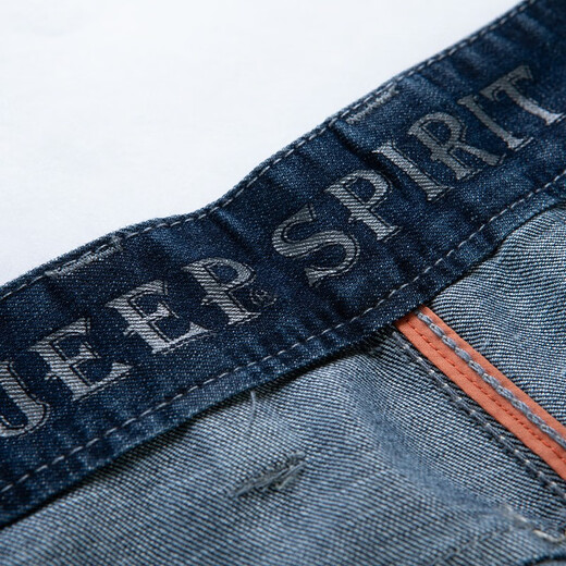 Jeep Spirit Jeep Denim Shorts Hombres Mid-Wists Mid-Pants Mid-Pants Mid-Pants Pantalones de cultivo informales Summer NUEVO Producto 753 Blue oscuro 34