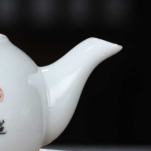 Shengtianxia Jingdezhen Ceramic Blue and White Porcelain Small Teapot Glazed Color Filter Tea Single Pot Small Kung Fu Tea Set Hand-held Pot Panzhilian-320ML