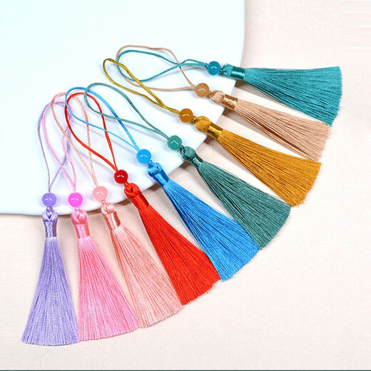 Shumi tassel tassels, ancient style hanging tassels, placket decoration materials, classical bookmarks, fan pendants, ethnic style accessories diy accessories, small tassels tassels, mixed colors, 10 pieces