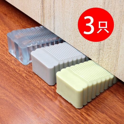 Chuangliheng transparent door plug safety door card door block windproof door stop rubber door top stopper door stopper door wedge door stopper small green 3 pack