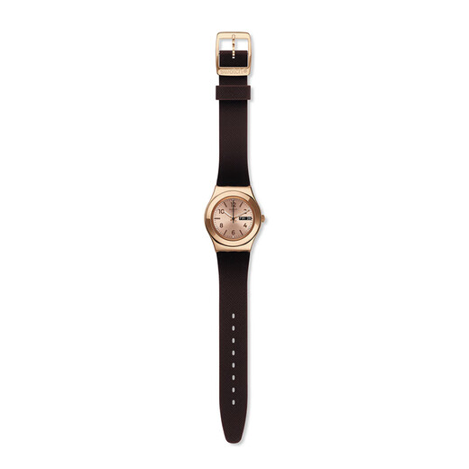 
Swatch Swiss Watch Metal Brownies Graduation Gift Maillard Quartz Men's and Women's Watch Brownies YLG701