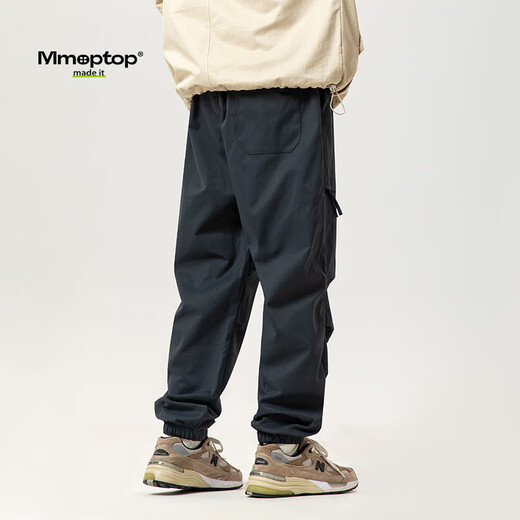 
MMOPTOP American work pants men's spring and summer thin functional wind-beamed feet sports and casual trousers gray L