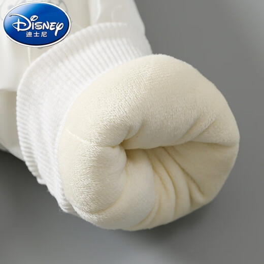 Disney baby winter new children's two-piece down jacket girls winter clothing cartoon baby plus velvet thick warm jacket D glossy cotton suit doll bear white 90