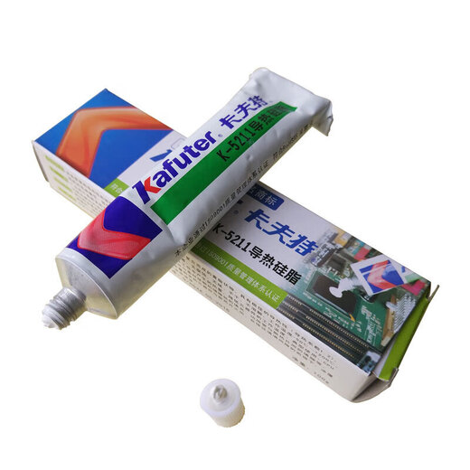 Kafter thermal conductive silicone grease K-5211 for electronic components, electrical appliances, furnaces and mobile phones, non-curing, high temperature resistant, insulating and waterproof, thermal conductivity 1.2, white, 100g
