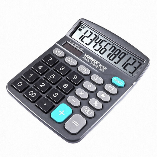 Calculatrice Vernoce WS-837 pour la comptabilité de bureau Special Solar Power Button commercial papeterie de bureau Supplies Office Medium Computer WS-878 [grande taille sans voix]