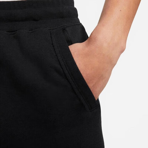 Nike (NIKE) shorts men's pants 2025 summer knitted sports pants breathable casual style running loose basketball lace-up trousers cotton breathable/loose DX0503-010 black M Recommended 120-130Jin [Jin equals 0.5 kg]
