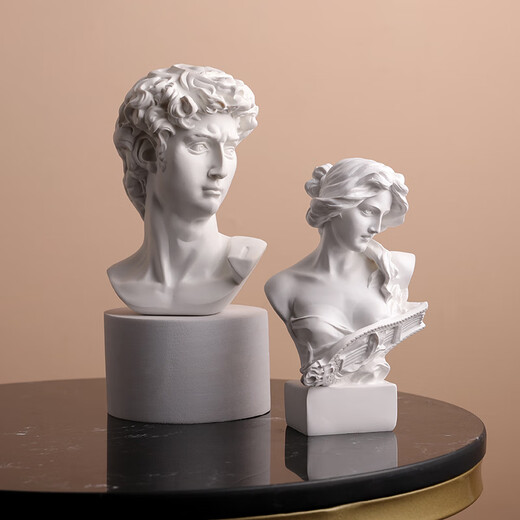 Nordic imitation plaster head figure Venus David statue mini resin sculpture art decoration small ornaments Apollo mini model