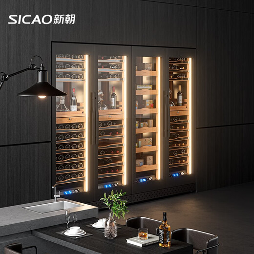 Xinchao (SICAO) red wine cabinet with constant temperature and humidity for home use high-end customized villa commercial reception bar KTV storage beverage liquor wine home cellar display cabinet 900 GC900A wine cabinet + wine cabinet 500L