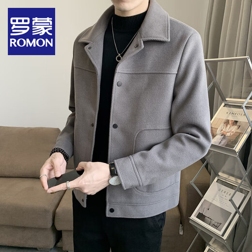Romon Woolen Jacket Men's Autumn and Winter 2025 New Men's Korean Style Trendy Loose, Handsome and Versatile Warm Woolen Jacket Brown 2XL Romon Woolen Jacket Men's Autumn and Winter 2025 New Men's Korean Style Trendy Loose, Handsome and Versatile Warm Woolen Jacket Brown 2XL
