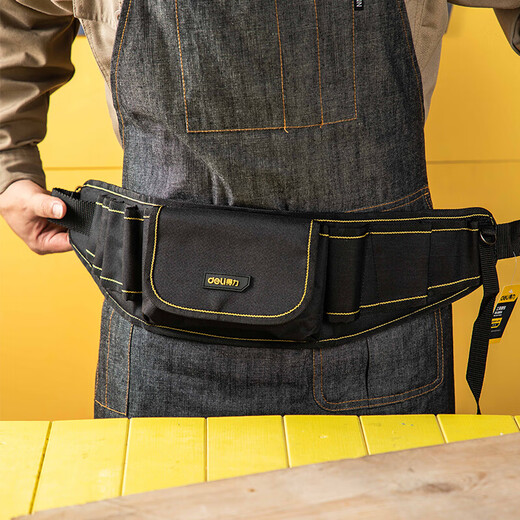 Deli Belt-type Tool Bag Electrician Bag Tool Bag Repair and Installation Tool Bag Encrypted Oxford Cloth Tool Bag Long DL5864