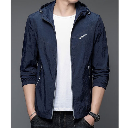 NOSSKISS轻奢品牌防晒服男夏季薄款透气宽松连帽防晒衣2025新款 HN9929BST米色 M 170/105