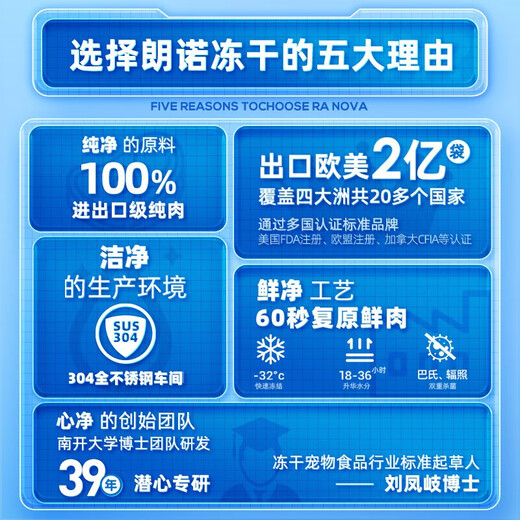 Langnuo Freeze-dried cat snacks, Freeze-dried chicken, beef, cat food, adult cat, pet snack, jerky, grain-free fresh meat, whole cat, freeze-dried beef, enjoy 1000g