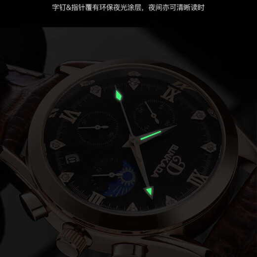 宾卡达（BINKADA）手表男机械风格全自动多功能手表品牌十大送老公父亲男友生日礼物 【送皮带+手链+礼盒】间金黑5010