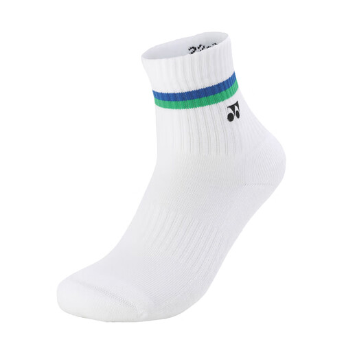 YONEX尤尼克斯羽毛球袜吸汗透气运动袜女款245134BCR白三双装