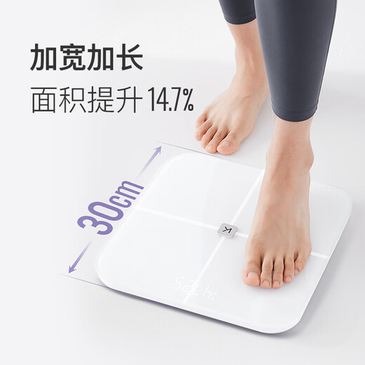 Keep智能体脂秤S2 家用电子秤体重秤 双频检测精准 WIFI/蓝牙双连接 App数据实时同步 体重管理月光白