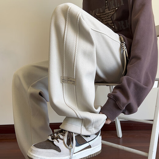 Idea (ZHUYIFAN) Fatty Large Size 230 Jin [Jin equals 0.5 kg] Men's Straight Spring and Summer Thin Work Pants Fashion Brand Large Size Straight Wide Legs Casual Pants A001-K1050 Black 4XL (190) 190-205 Jin [Jin equals 0.5 kg] Wearable