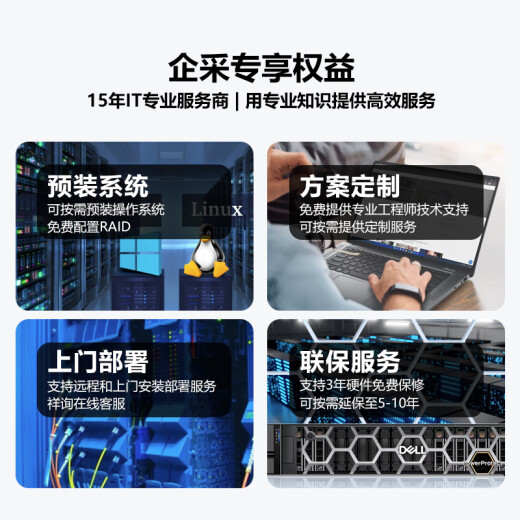 DELL戴尔 R750XS  2U机架服务器主机 存储服务器工作站 1颗银牌4310 12核2.1G丨双电 128G内存丨4*4T企业级丨H755