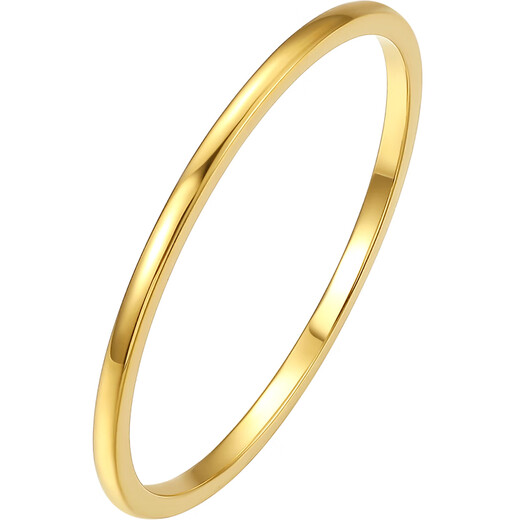 Saturday Fortune 18K gold ring for women, colorful gold ring, birthday gift, yellow 18K gold, size 12