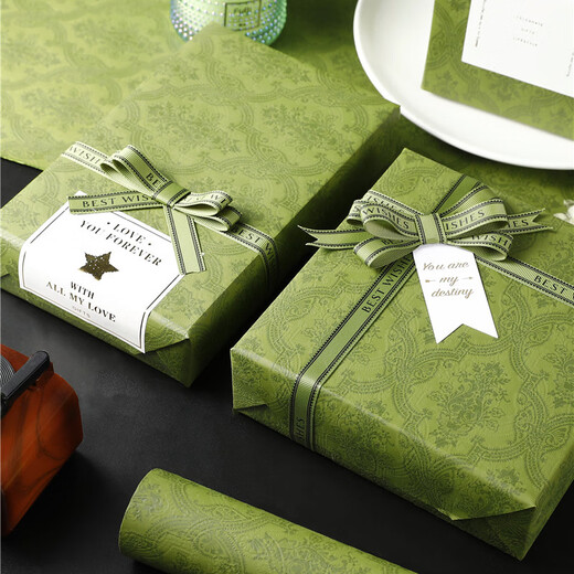 DOROCH gift wrapping paper with ribbon Christmas DIY wrapping paper event birthday gift employee gift