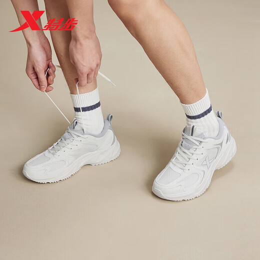 
Xtep men's shoes sports casual shoes spring and summer mesh breathable soft elastic lightweight heighten dad casual shoes men