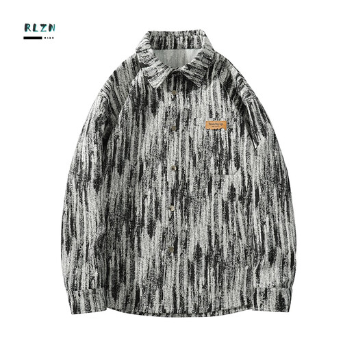Rlzn grasta grasa de gran tamaño tinte tinte de sabor pequeño primavera y otoño más de gran tamaño marca de moda suelta y hermosa chaqueta estudiantil a001-j683 azul 4xl200-230jin [Jin equivale a 0.5 kg]