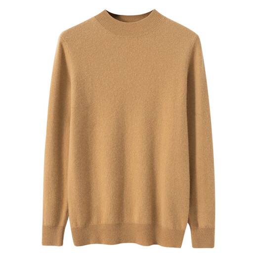 
Anyilun Ordo City produces autumn and winter half-turtleneck cashmere sweater for men cashmere sweater casual base loose sweater for men flower orchid L