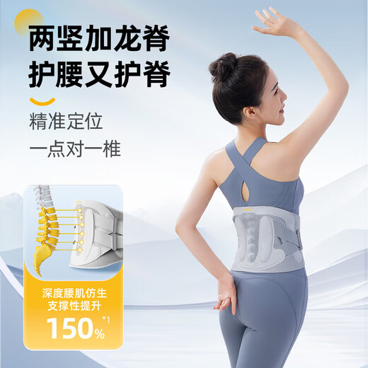 诺泰（nuotai）护腰带腰间盘腰肌透气腰托护腰久坐神器久站夏季腰带男女 【龙脊款】L 适合体重100-125斤 【腰部支撑升级款】礼盒包装