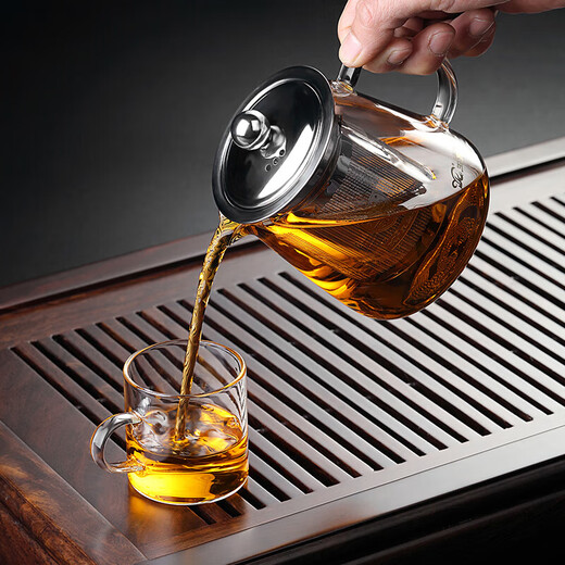 Japan imported high-quality glass teapot filter tea set household tea set thickened heat-resistant glass P025-(single pot) 400ml