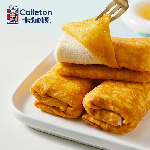 卡尔顿（Calleton）蛋皮吐司面包早餐零食糕点网红休闲小吃蛋糕下午茶食品整箱420g 蛋皮卷+黑麦三明治（共2箱）840g
