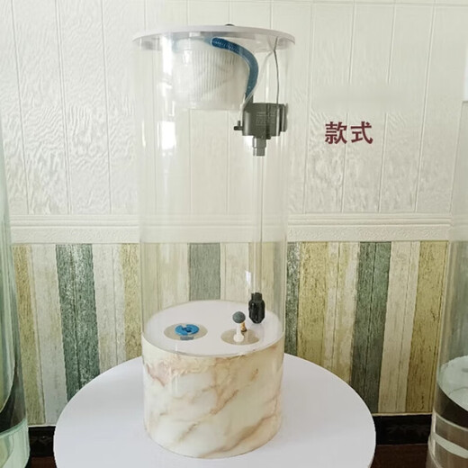 纳学亚克力圆柱鱼缸 客厅增氧水族箱 大型水柱带下水 2米落地高景观缸 黑色DY35*120鱼缸
