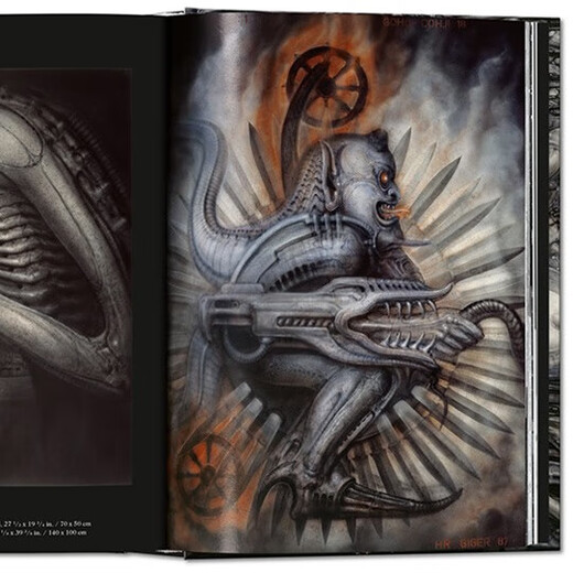现货 原版】HR Giger异形之父hr吉格尔TASCHEN40周年纪念版 异型美术集赛博朋克插绘画册抽象黑暗迷幻艺术作品书籍 9783836587020