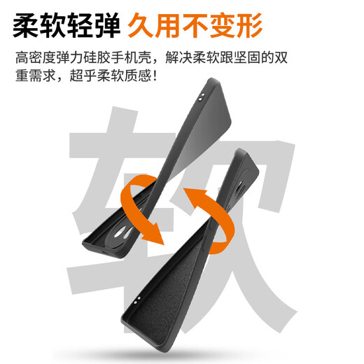 Biyazi [Scrub und hautfreundlich] geeignet für Huawei Honor X60 Mobiltelefongehäuse Honor X60 Schutzhülle Voll bedecktes Anti-Fall-Schutz Leichte Wärme-Dissipation Naked Flüssiges Softschale JK738 Schwarz