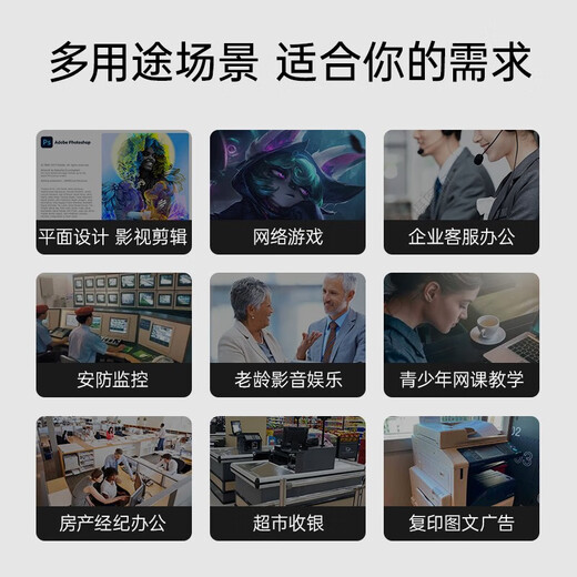 ASUS computer i7 12700/i5 13400/i5 14400 commercial office design stock trading entertainment cashier home DIY desktop computer host complete set configuration three i5 12400F | 512G | independent display host + ASUS 23.8-inch monitor