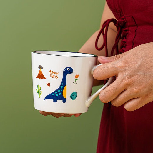 Youlaifu Ceramic Mug Large Capacity Couple Water Cup Men's and Women's Milk Cup Breakfast Cup Oatmeal Cup Gift