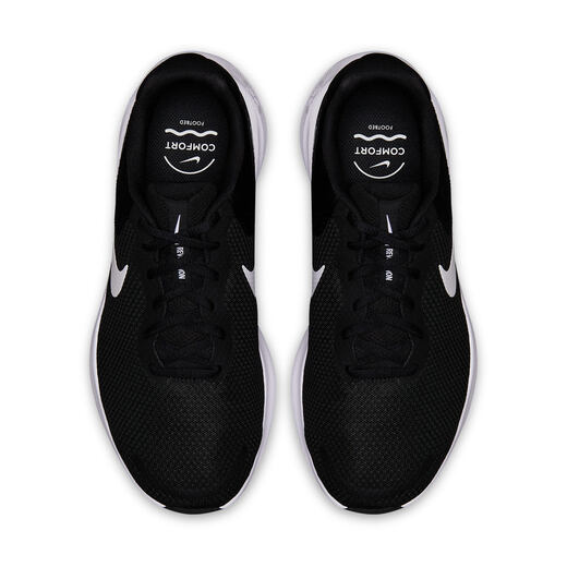 Nike (Nike) Official Revolution 7 Men's Road Professional Chaussures de course (version large) automne FB8501 002 Black / White 44