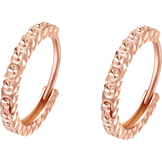 Saturday Fuhong 18K gold earrings for women, embroidered gold earrings and earrings KI094507 pair, birthday gift