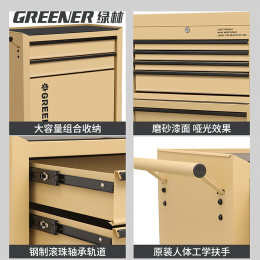 GREENER Small Cart Industrial Style Coffee Oil Painting Material Mobile Home Tool File Storage Cabinet Storage Rack Rococo White Simple European Storage Cart