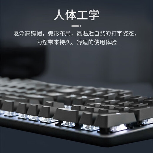 罗技（Logitech）机械键盘K845 有线键盘 全尺寸单光 TTC轴 游戏办公键盘 DIY键帽 K845红轴+常青藤键帽