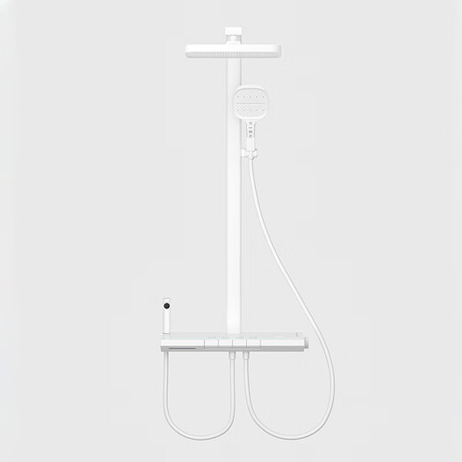 Hansgrohe German all-copper constant temperature shower set bathroom home surface-mounted large storage table top spray white digital display shower gun gray constant temperature version