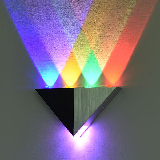 Yilin LED wall lamp modern simple creative corridor aisle bar club KTV background wall decoration colorful color-changing light 3W green red + blue