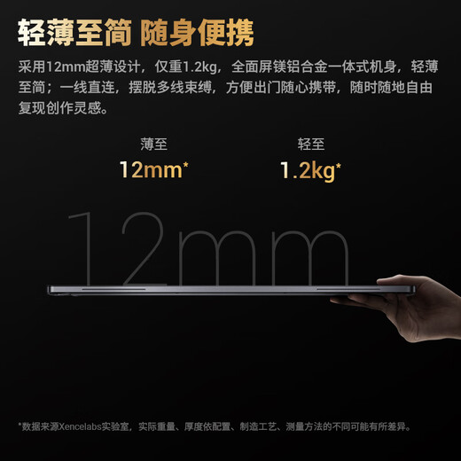 Xencelabs Matisse Digital Screen 16 (Lite version) hand-painted screen, drawing screen, handwriting screen, painting screen, creative screen, tablet 4K ultra-clear OLED screen connected to computer, standard version, dual-pen portable bag, HDMI two-in-one line