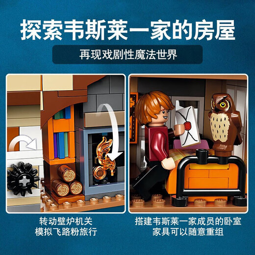 乐高【保税】哈利波特系列积木儿童益智玩具 儿童节生日礼物 陋局 75980巢穴攻击（1047颗粒）