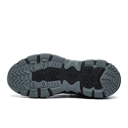 FILA official dad shoes for men and women, shock-absorbing running shoes, sports shoes, Predator 2 men's shoes, black/medium gray-BM 42