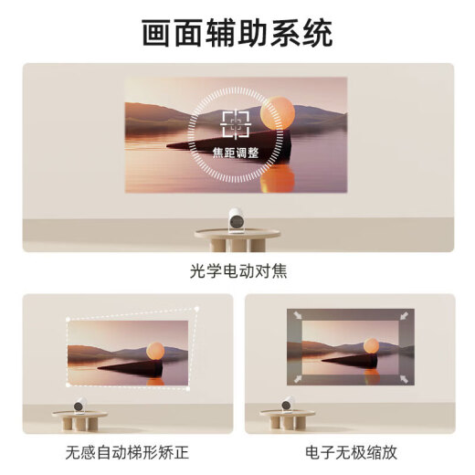 Rigal B2 Projector Home Portable Smart Projector Schlafzimmer Mobile Projektion (Automatische Keystone Correction Electric Focus Home Theater TV)