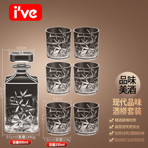 I VE Germany high-end high-end wineware and cup sets, high-value glass cups, retro crystal cup combination series, high-end luxury wineware-modern taste