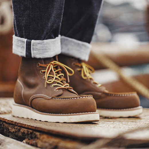Maden 875 Botas de trabajo Botas de invierno Retro American Toe Toe Toe Toe Withide High-Top Have Crazy Horse Leather Boots Martin Boots Boots Beeswax Color #Size es demasiado grande, se puede disparar un tamaño más pequeño 42 (260 mm)