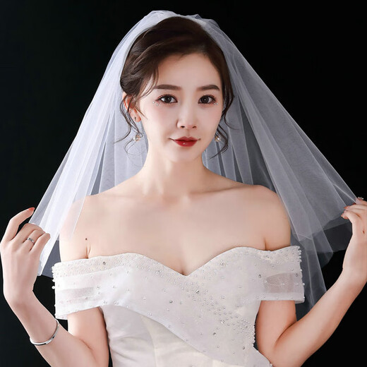 极度空间 头纱领证求婚布置生日装饰表白道具新娘头饰拍照儿童头纱