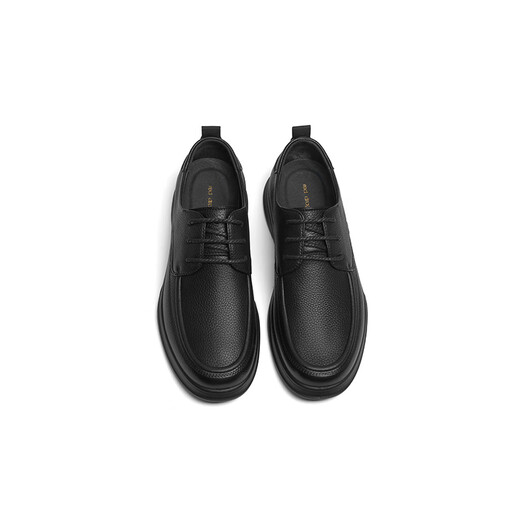 Red Dragonfly Left Month Gift Casual Leather Shoes 25 Spring Men's Shoes Sheepskin Comfort Business Shoes WTA15123 Black 40
