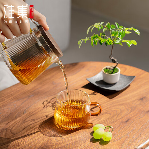 Yaji tea cup, ridge shadow tea cup, heat-resistant transparent small tea cup, petty bourgeoisie cup, tea cup, kung fu tea set, tea set accessories