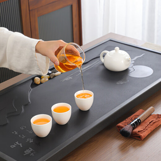 Simitang Wujin stone tea tray tea tray whole tea set set household large and small stone tea table tea tray custom logo size